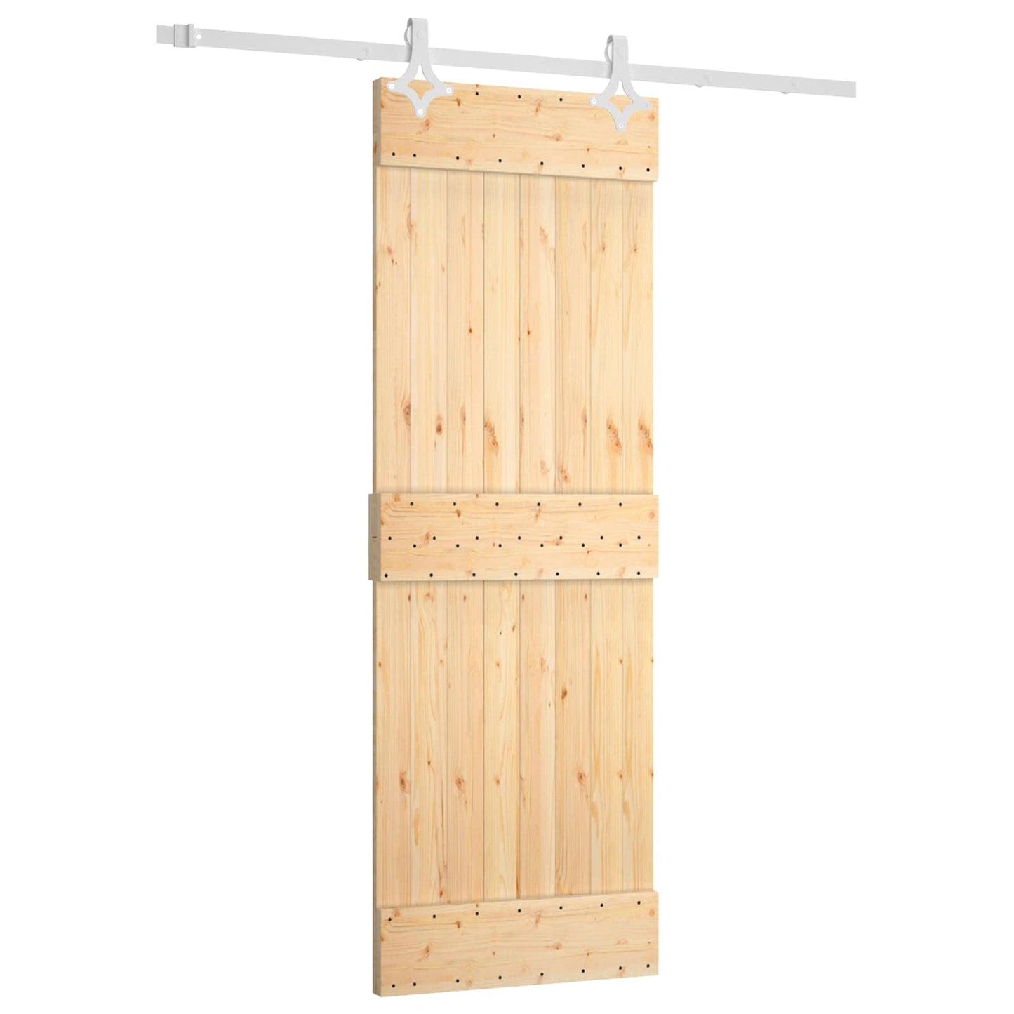 Skydedør 70 x 210 cm Massivt Fyrretræ (Ubehandlet)