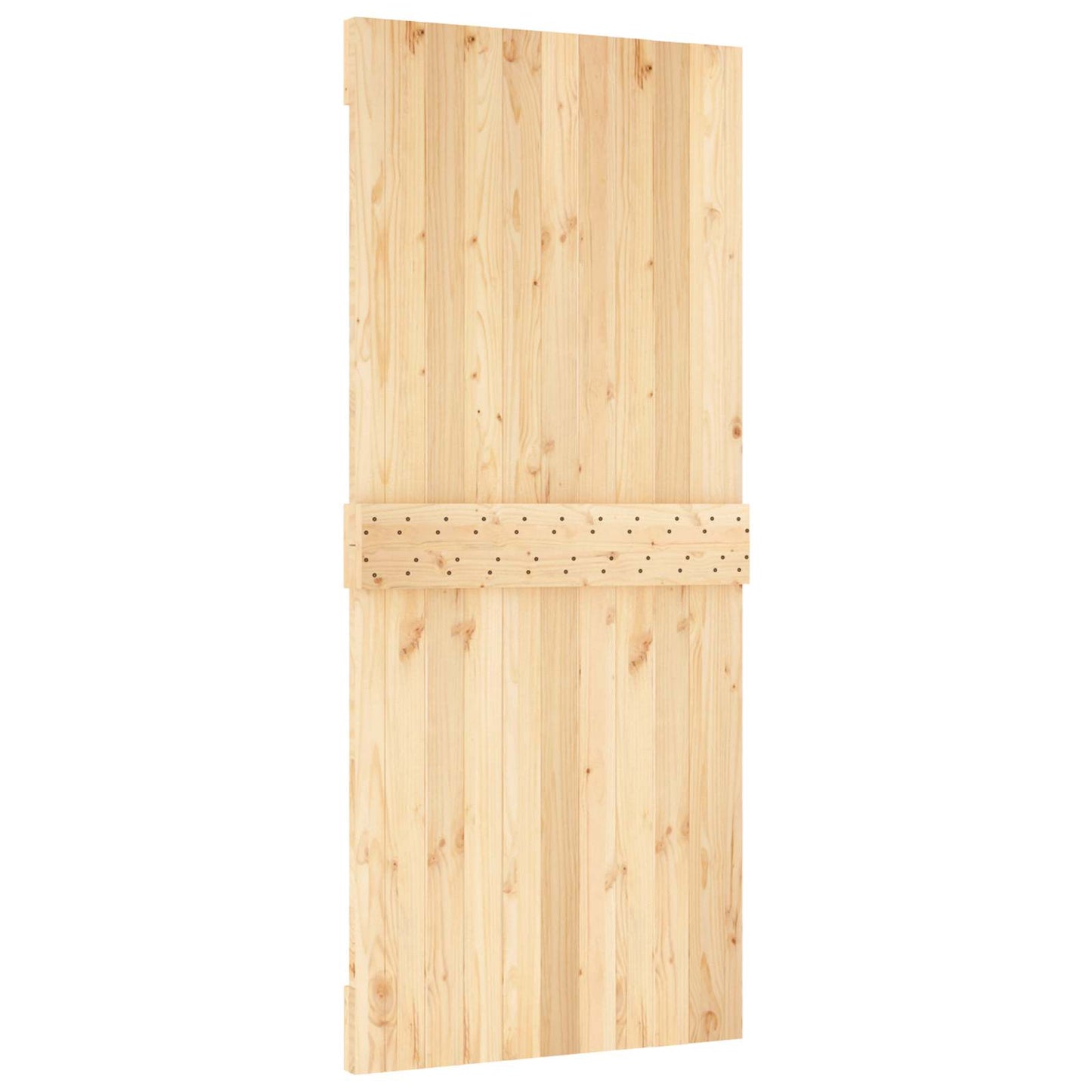 Skydedør 90 x 210 cm Massivt Fyrretræ (Ubehandlet)