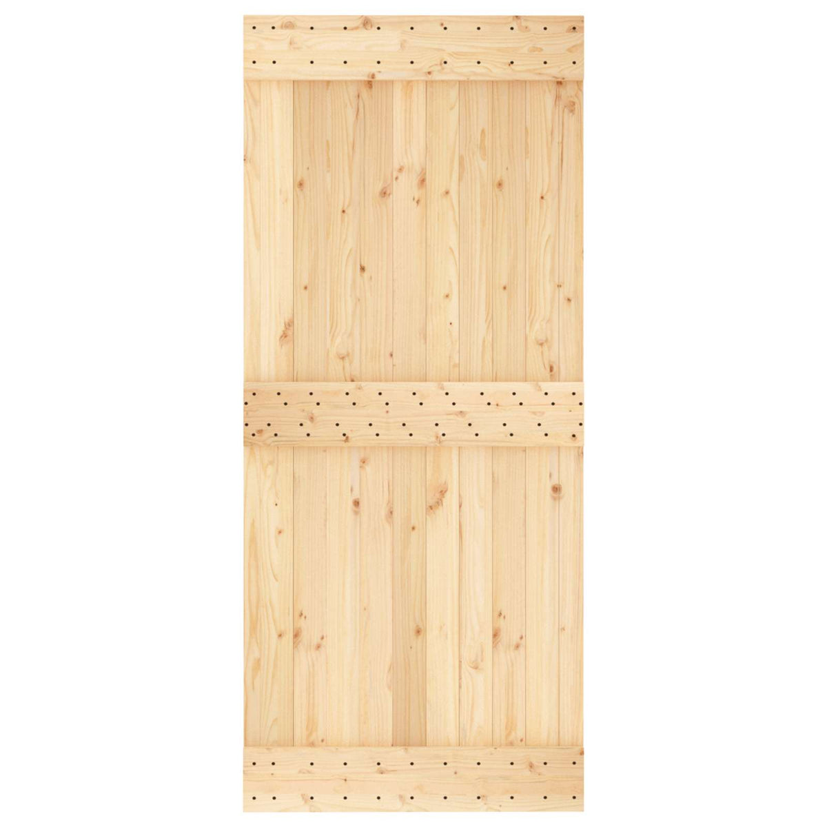 Skydedør 90 x 210 cm Massivt Fyrretræ (Ubehandlet)