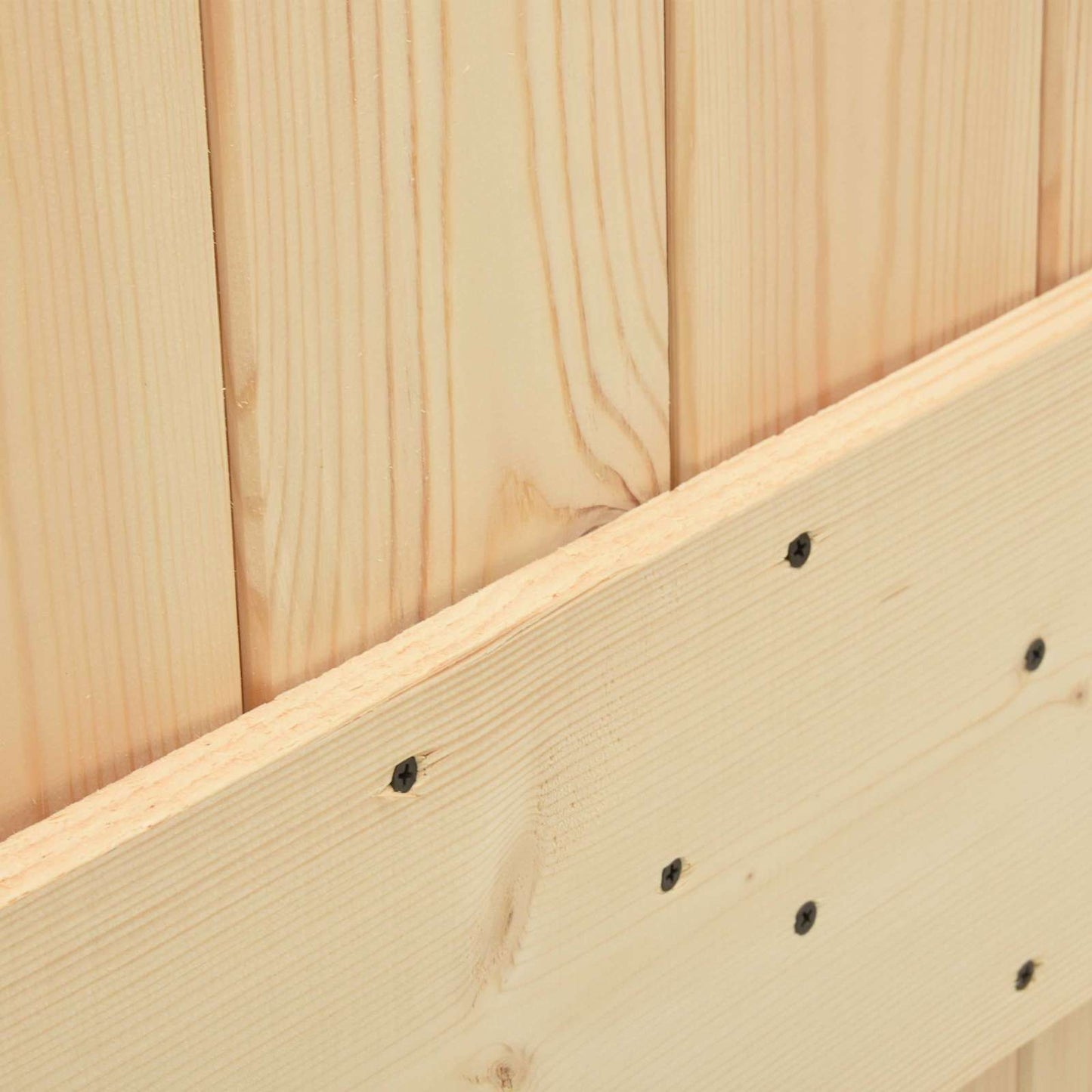 Skydedør 80 x 210 cm Massivt Fyrretræ (Ubehandlet)