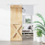 Skydedør 70 x 210 cm Massivt Fyrretræ (Ubehandlet)
