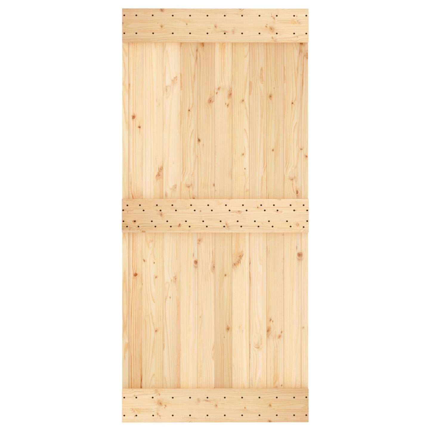 Skydedør 95 x 210 cm Massivt Fyrretræ (Ubehandlet)