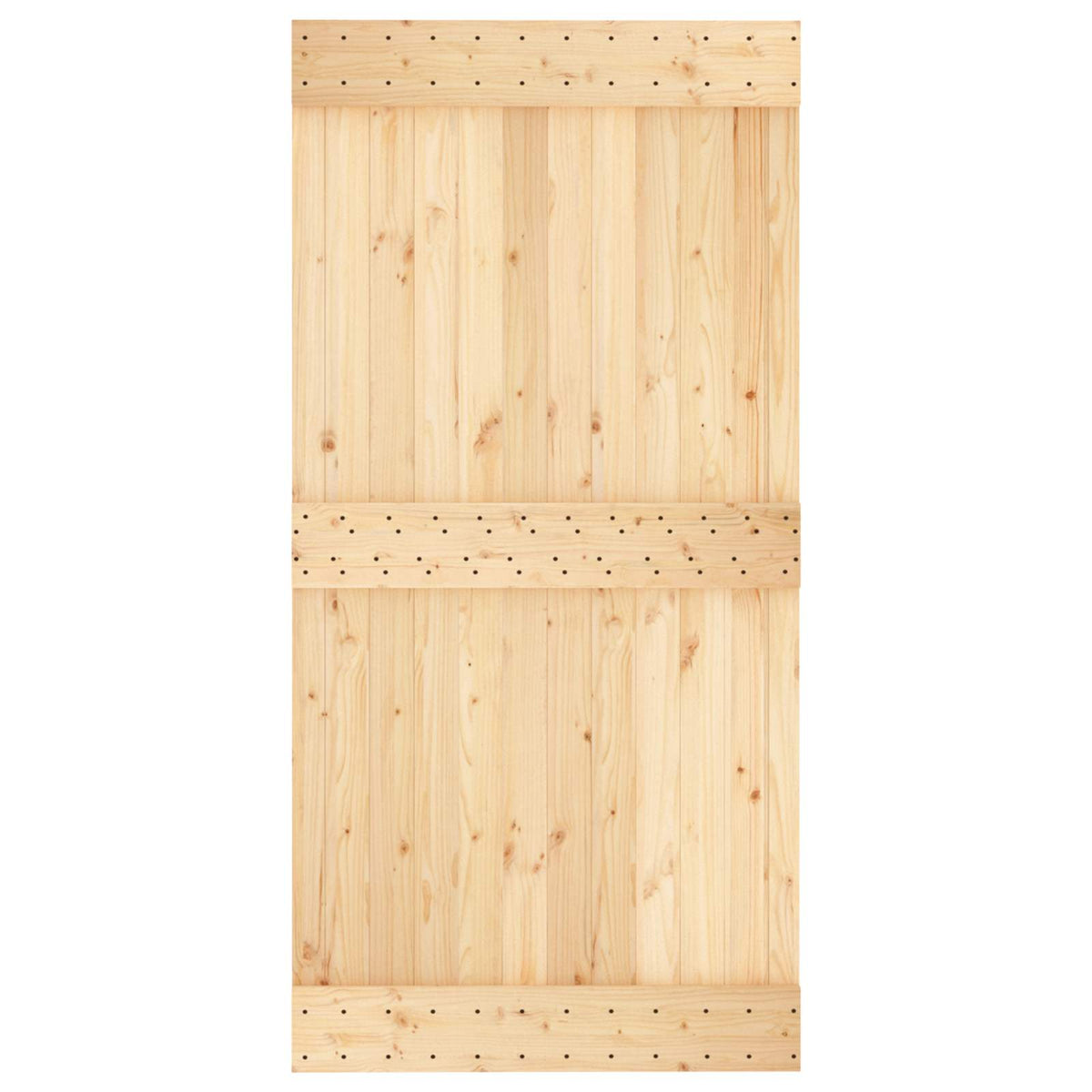 Skydedør 100 x 210 cm Massivt Fyrretræ (Ubehandlet)