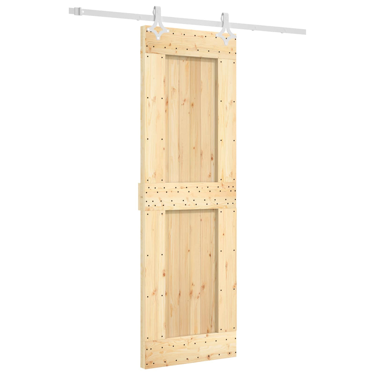 Skydedør 70 x 210 cm Massivt Fyrretræ (Ubehandlet)