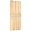 Skydedør 90 x 210 cm Massivt Fyrretræ (Ubehandlet)
