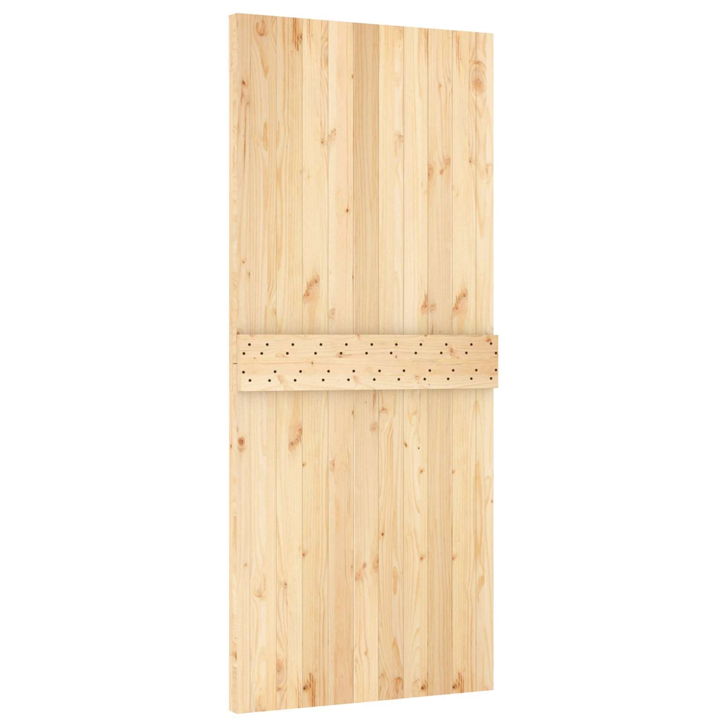 Skydedør 90 x 210 cm Massivt Fyrretræ (Ubehandlet)