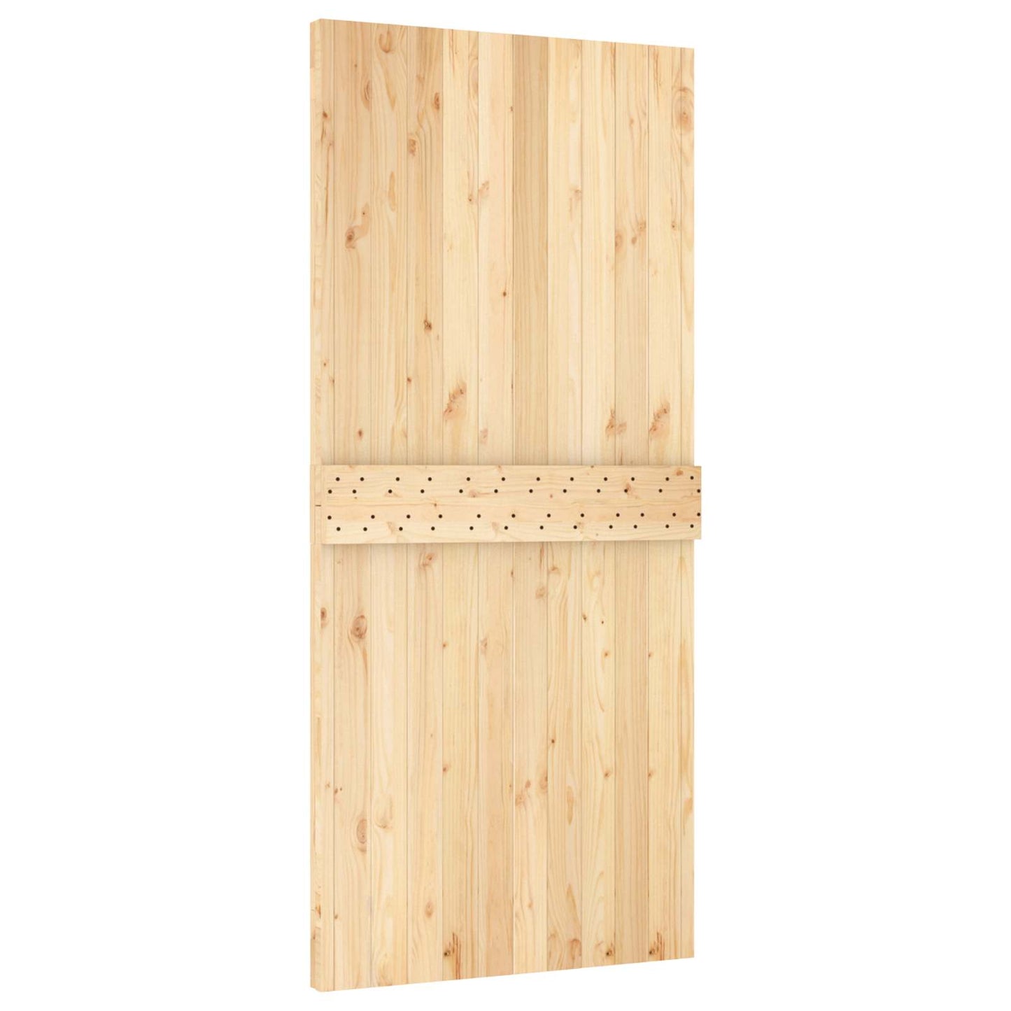 Skydedør 95 x 210 cm Massivt Fyrretræ (Ubehandlet)