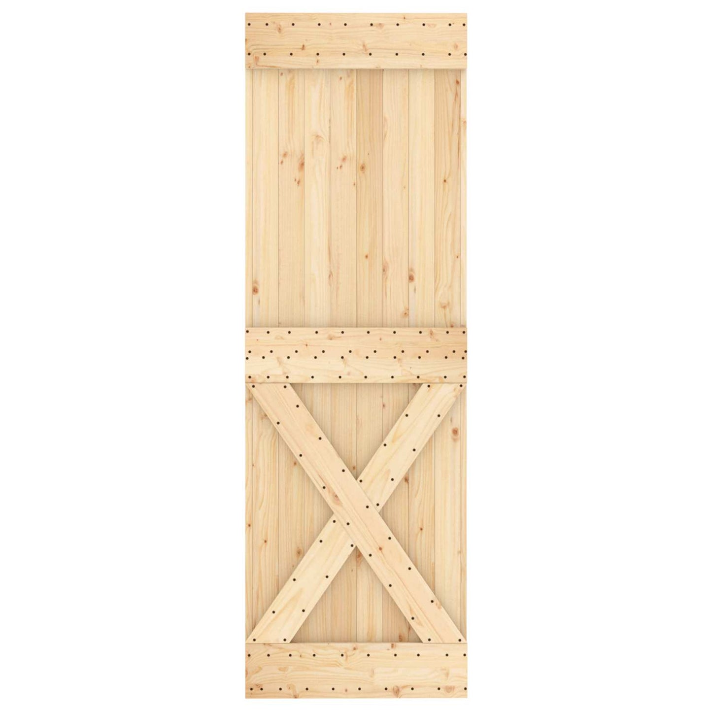 Skydedør 70 x 210 cm Massivt Fyrretræ (Ubehandlet)