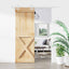 Skydedør 80 x 210 cm Massivt Fyrretræ (Ubehandlet)