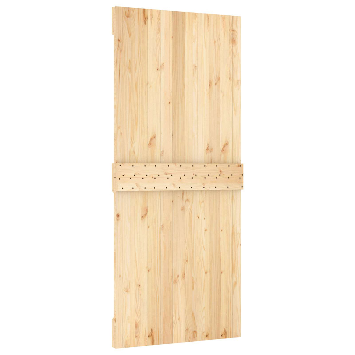 Skydedør 90 x 210 cm Massivt Fyrretræ (Ubehandlet)