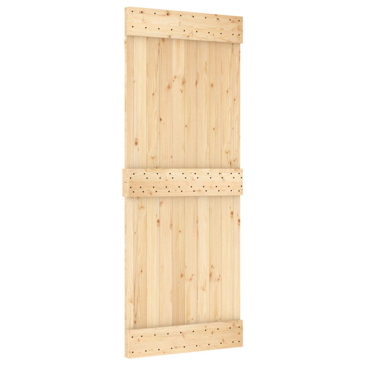 Skydedør 80 x 210 cm Massivt Fyrretræ (Ubehandlet)