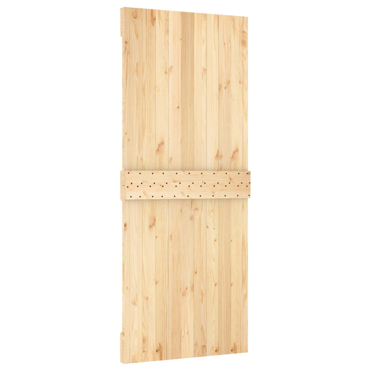 Skydedør 80 x 210 cm Massivt Fyrretræ (Ubehandlet)