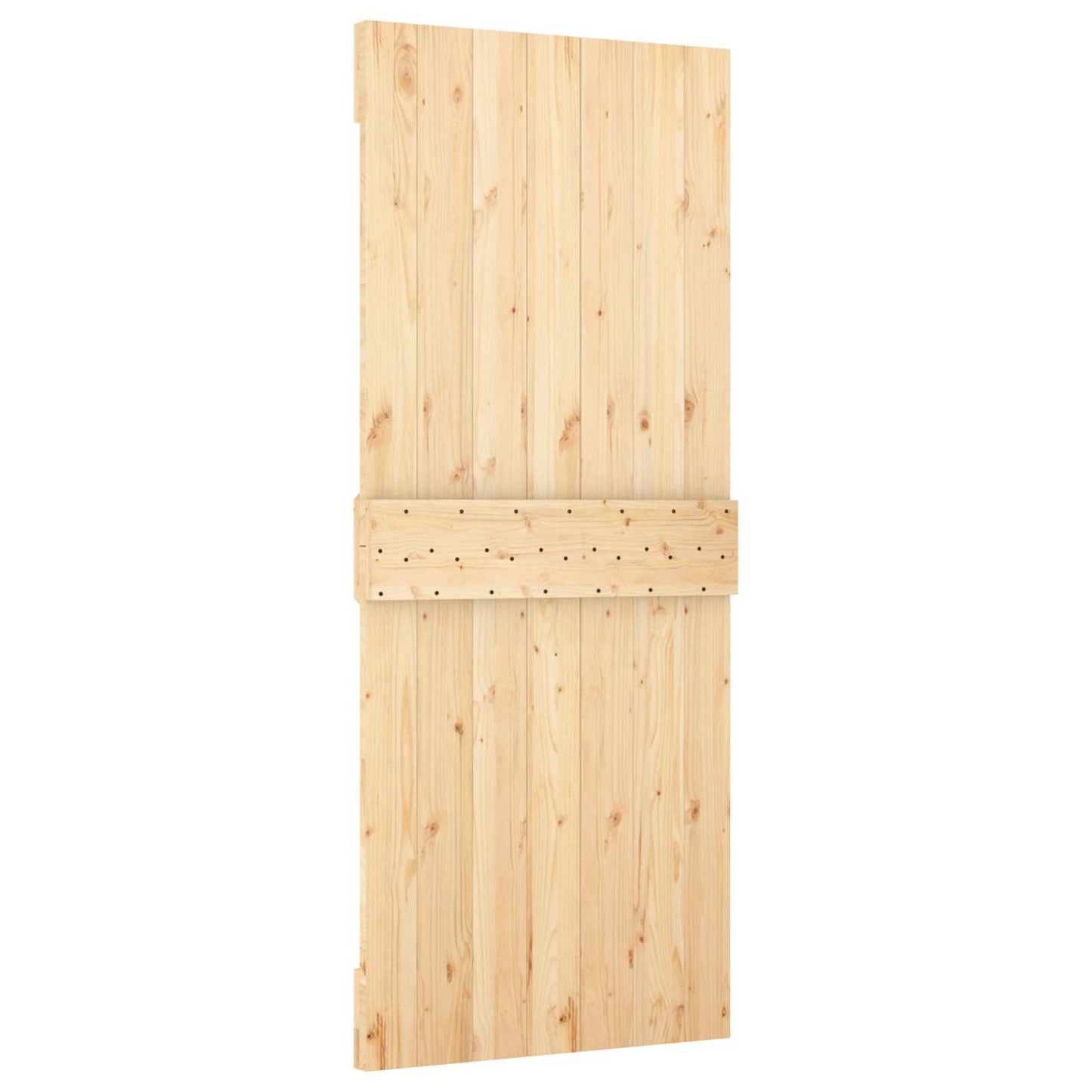 Skydedør 85 x 210 cm Massivt Fyrretræ (Ubehandlet)