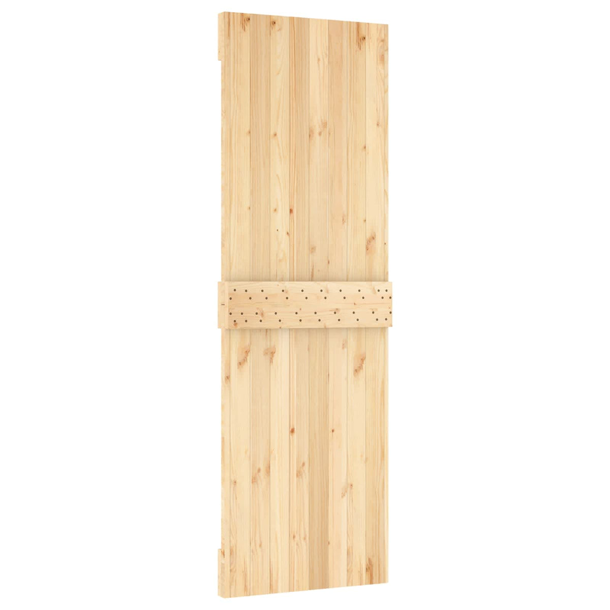 Skydedør Natur og hvid 70 x 210 cm Massivt Fyrretræ
