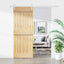 Skydedør 80 x 210 cm Massivt Fyrretræ (Ubehandlet)