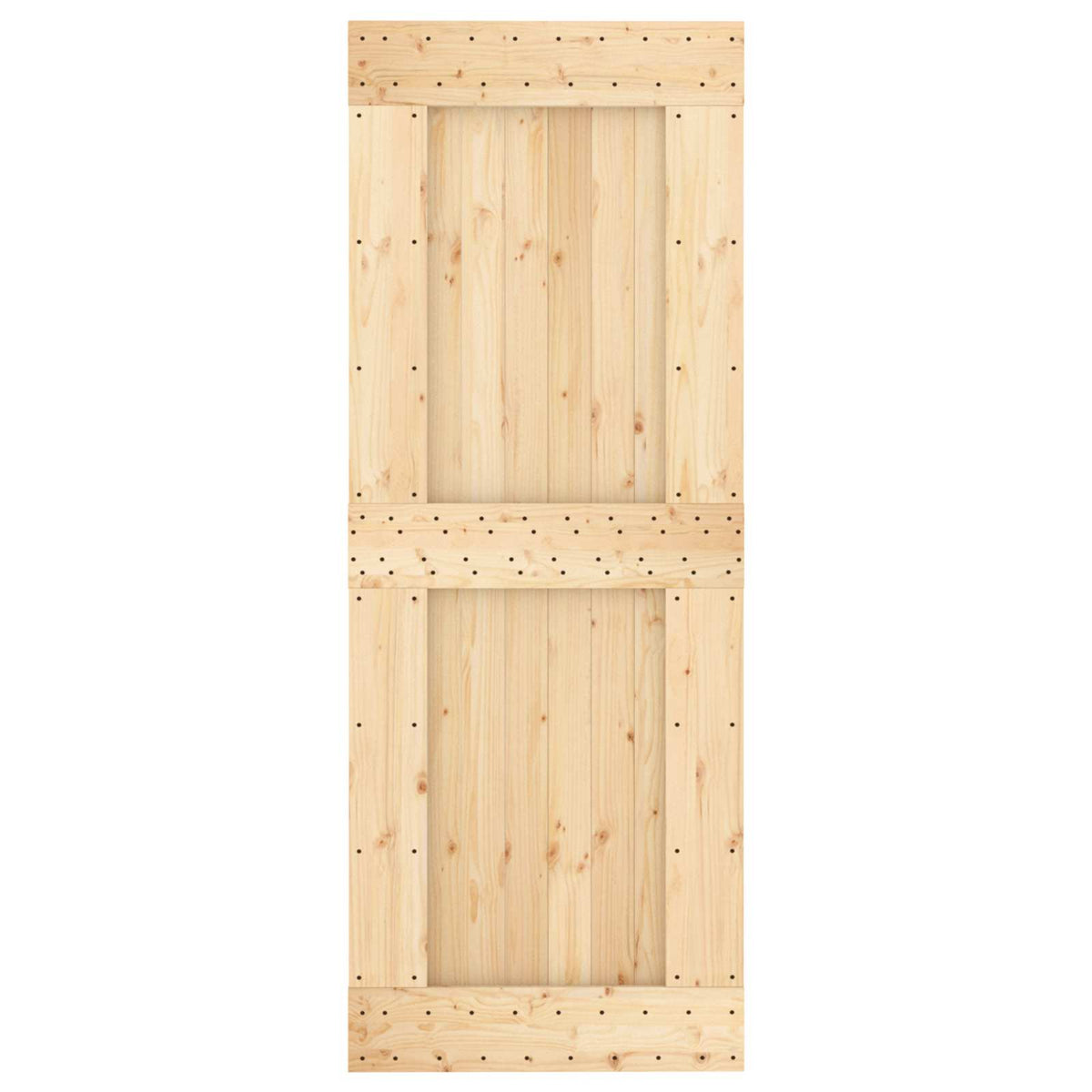 Skydedør 80 x 210 cm Massivt Fyrretræ (Ubehandlet)