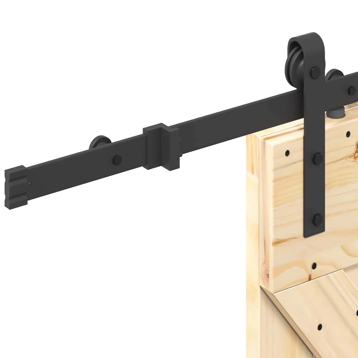 Skydedør NARVIK 85 x 210 cm (152,5 cm) Naturfarvet og sort
