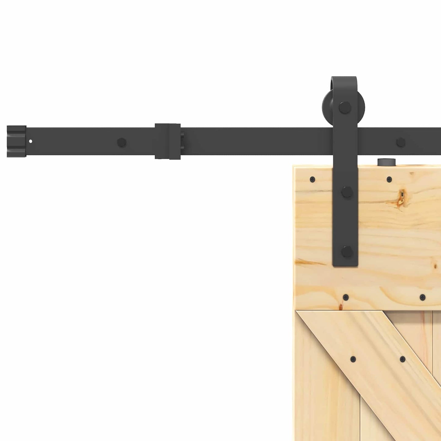 Skydedør NARVIK 85 x 210 cm (213,5 cm) Naturfarvet og sort