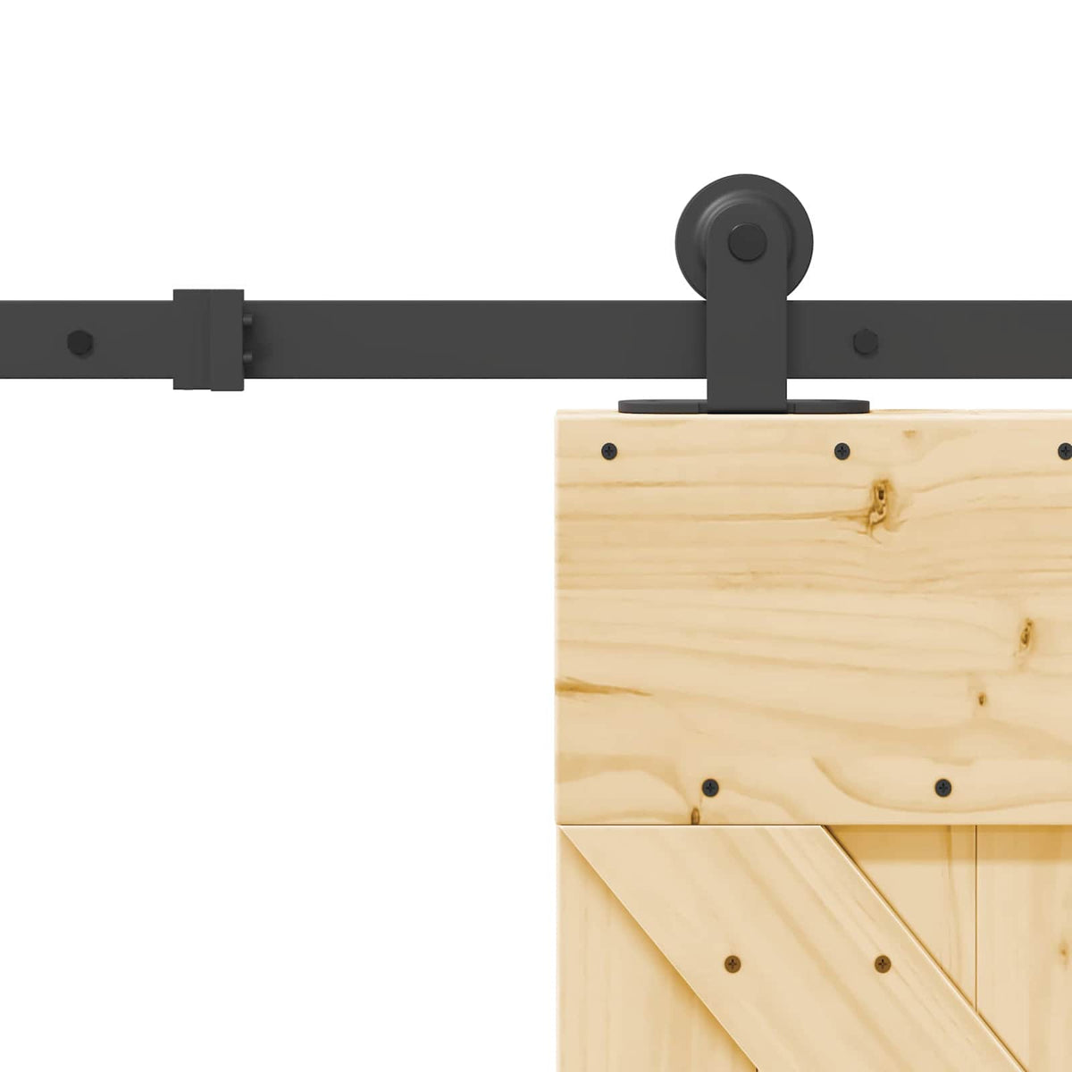 Skydedør NARVIK Naturfarvet og sort 95 x 210 cm (213,5 cm)