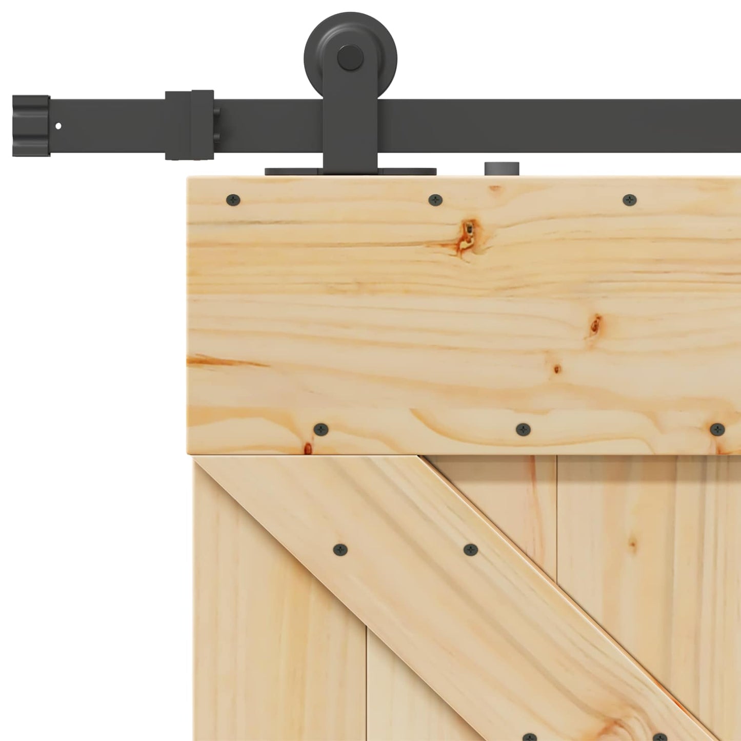 Skydedør NARVIK Naturfarvet og sort 80 x 210 cm (213,5 cm)