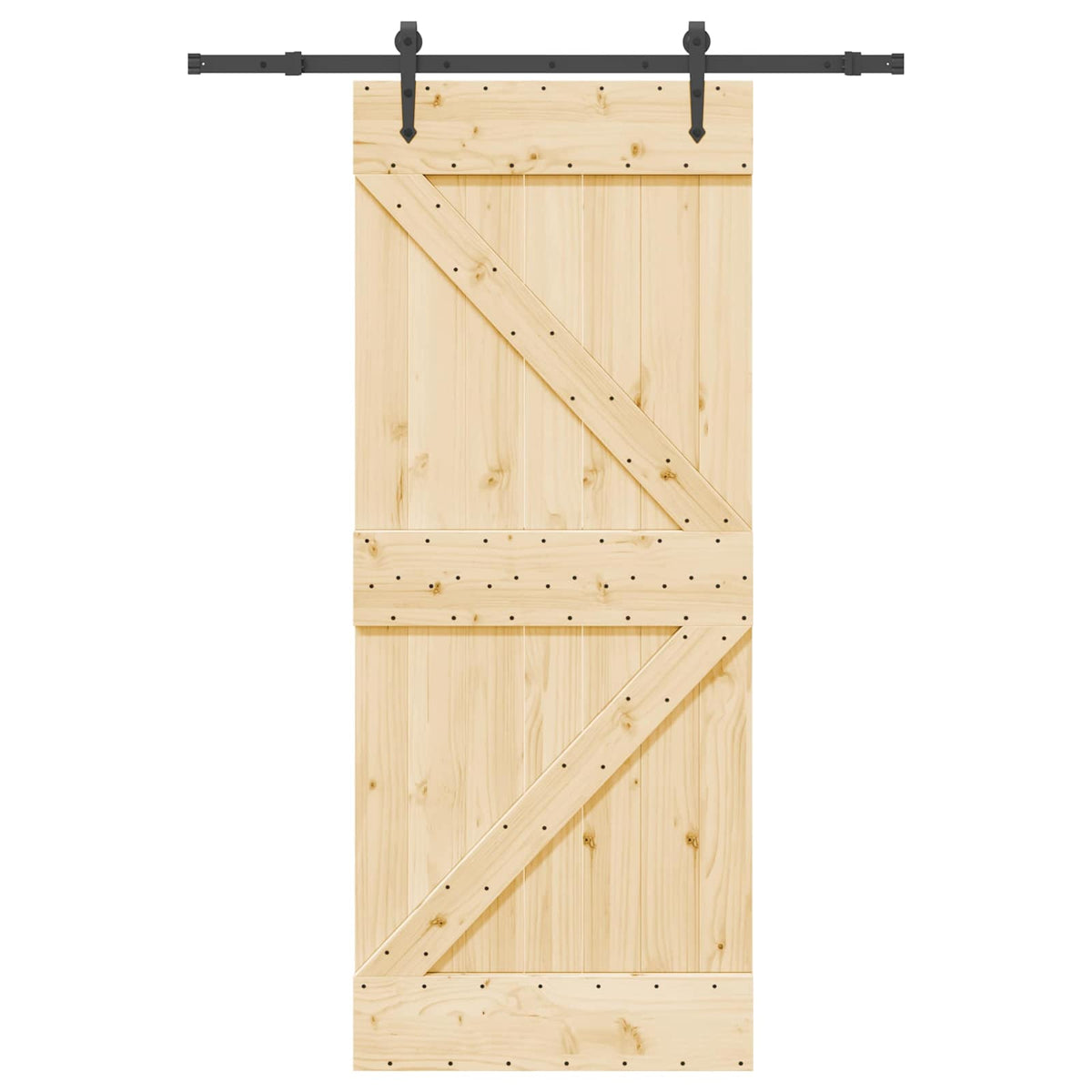 Skydedør NARVIK Naturfarvet og sort 85 x 210 cm (152,5 cm)