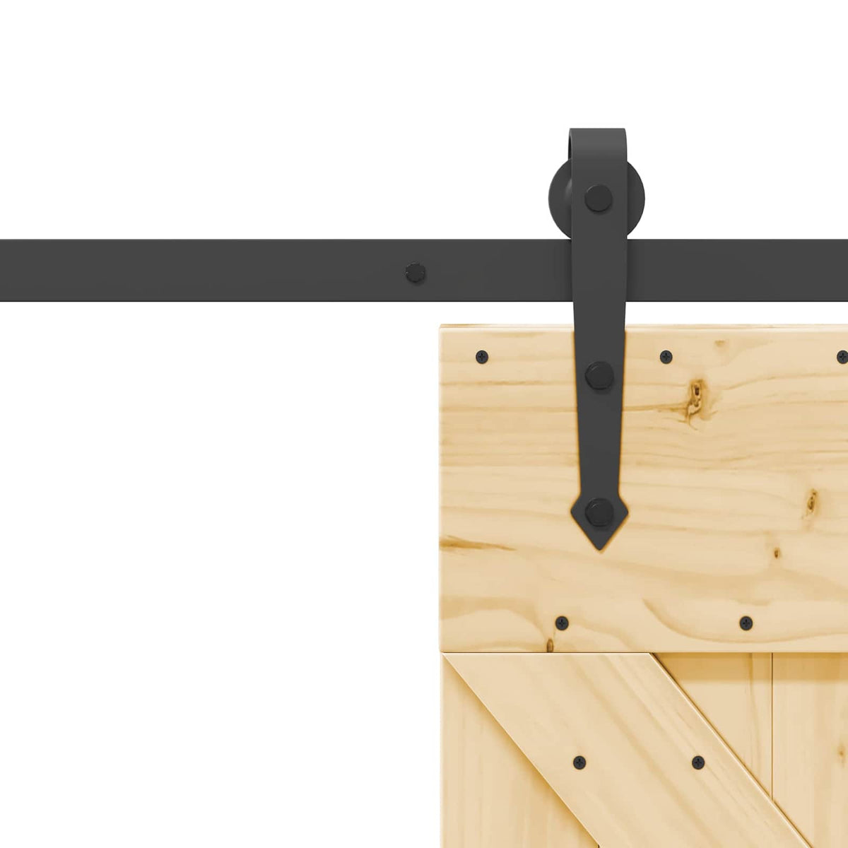 Skydedør NARVIK Naturfarvet og sort 70 x 210 cm (213,5 cm)