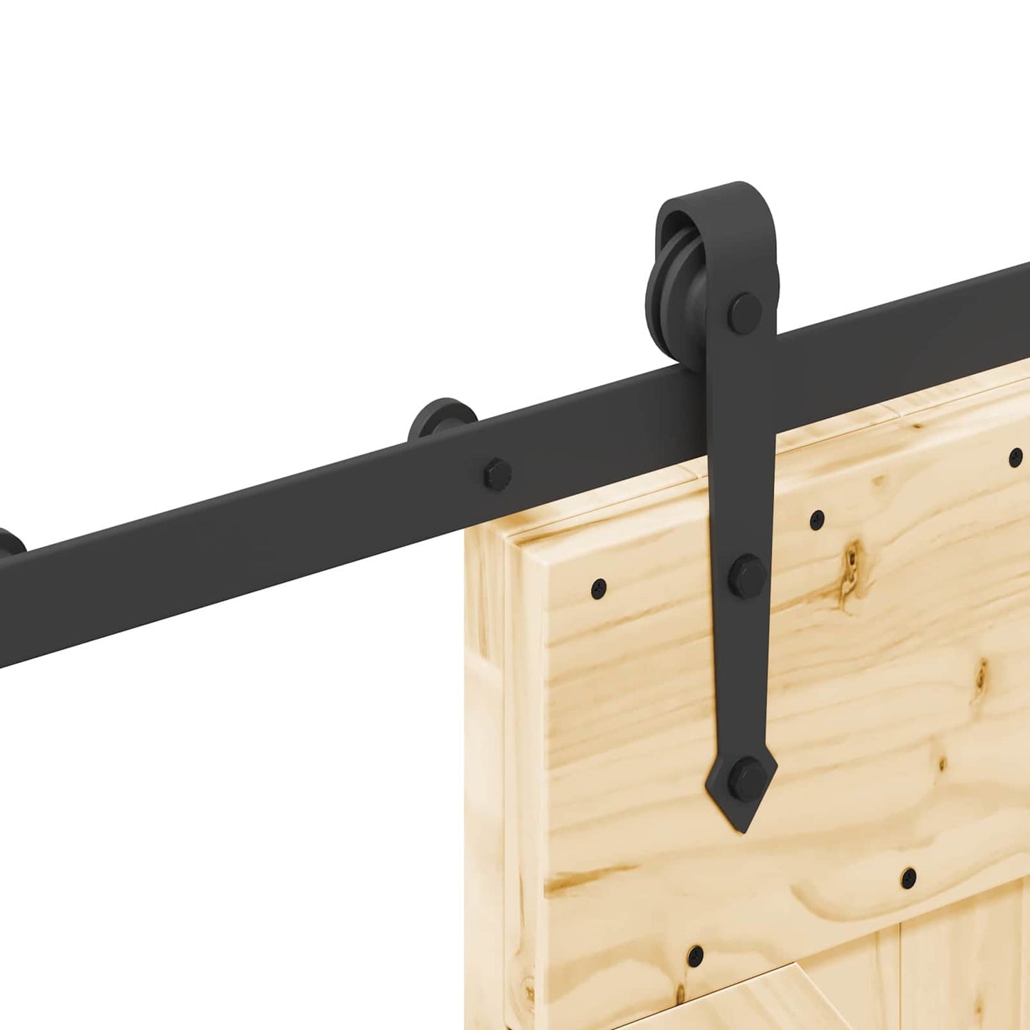 Skydedør NARVIK Naturfarvet og sort 85 x 210 cm (213,5 cm)