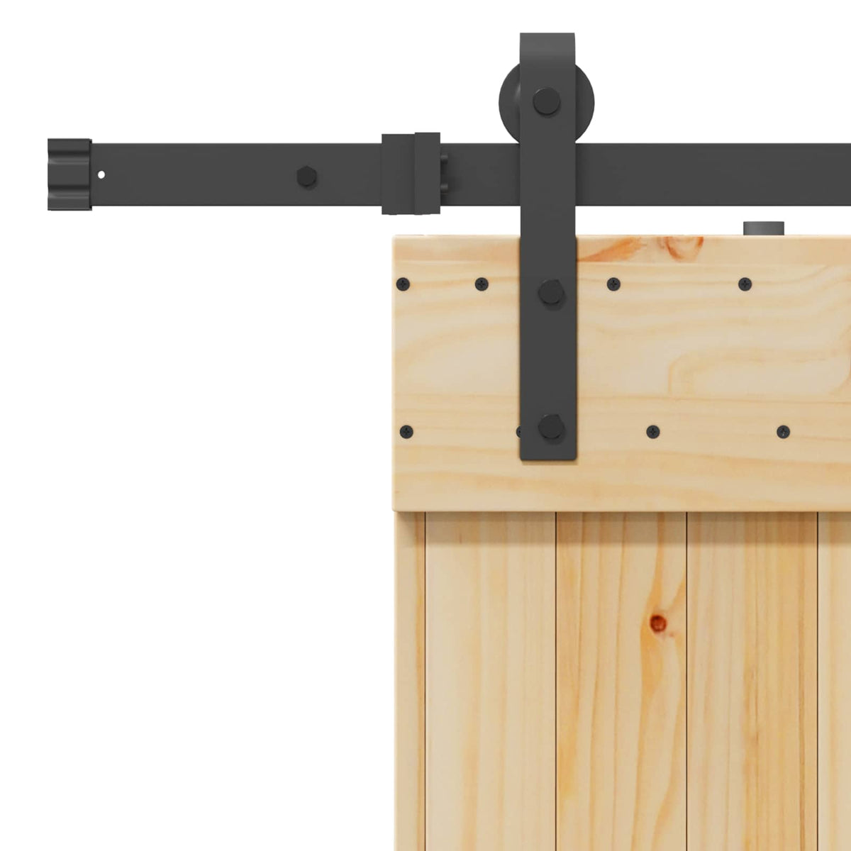 Skydedør NARVIK Naturfarvet og sort 90 x 210 cm (213,5 cm)