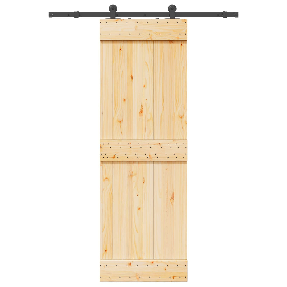 Skydedør NARVIK Naturfarvet og sort 70 x 210 cm (152,5 cm)