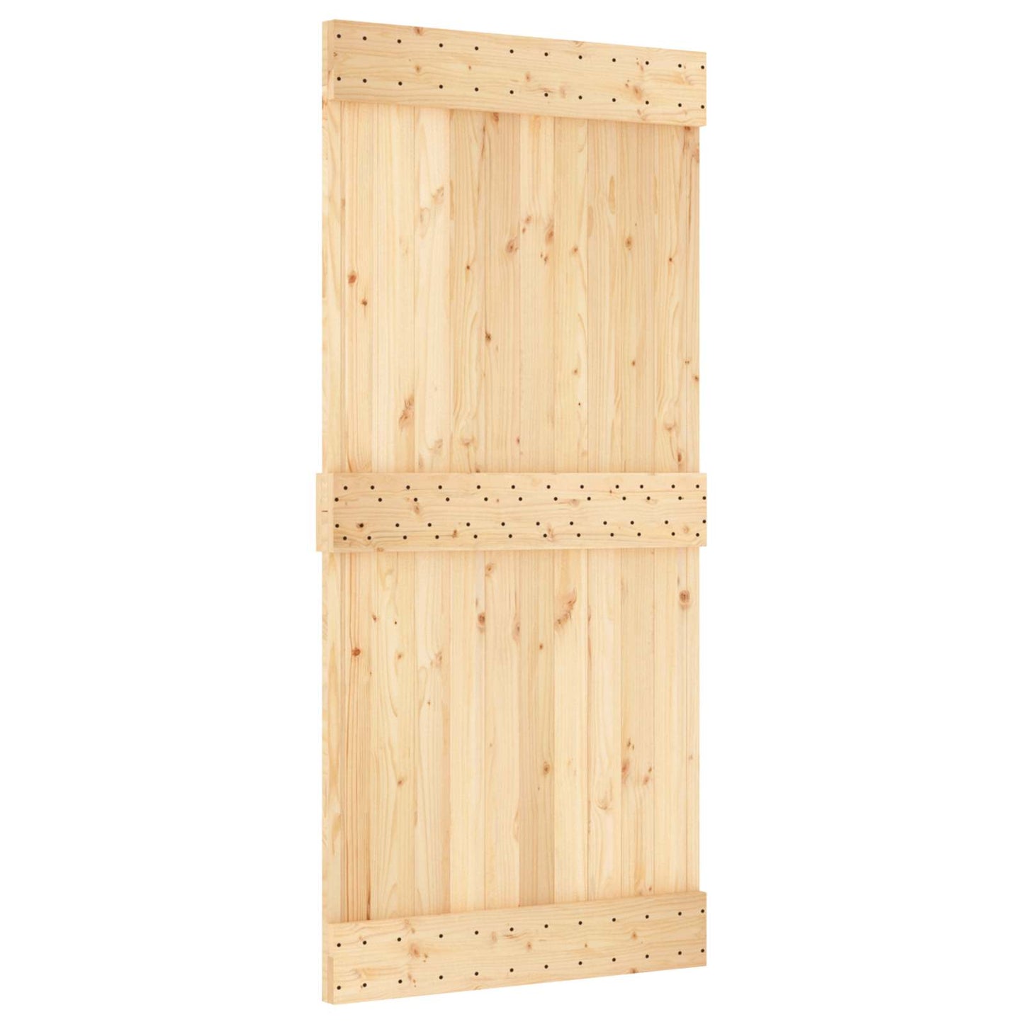 Skydedør NARVIK Naturfarvet og sort 100 x 210 cm (213,5 cm)