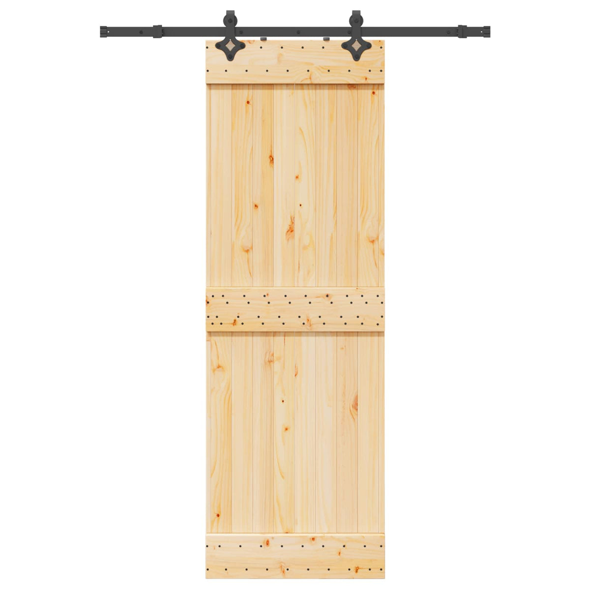 Skydedør NARVIK Naturfarvet og sort 70 x 210 cm (152,5 cm)