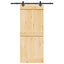 Skydedør NARVIK Naturfarvet og sort 85 x 210 cm (152,5 cm)