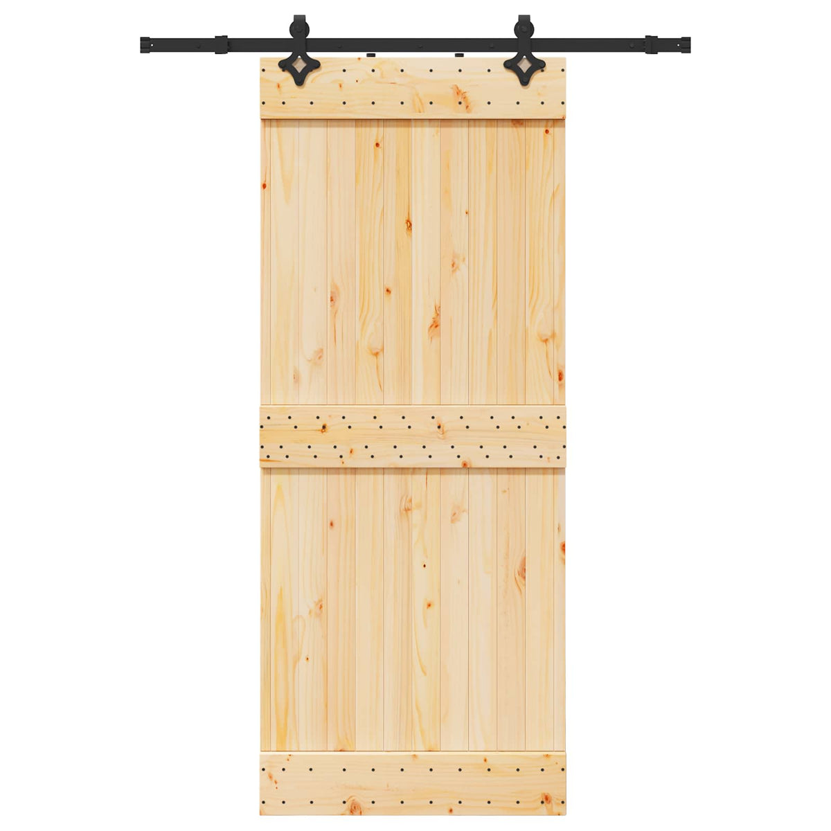 Skydedør NARVIK Naturfarvet og sort 85 x 210 cm (152,5 cm)