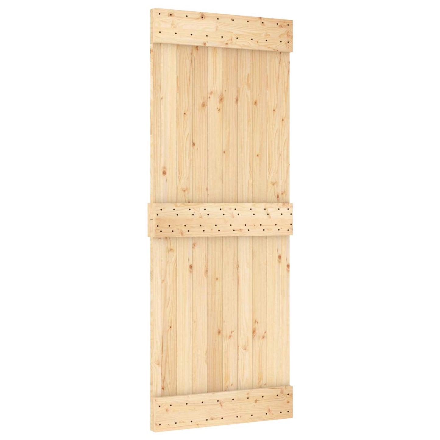 Skydedør NARVIK Naturfarvet og sort 80 x 210 cm (152,5 cm)