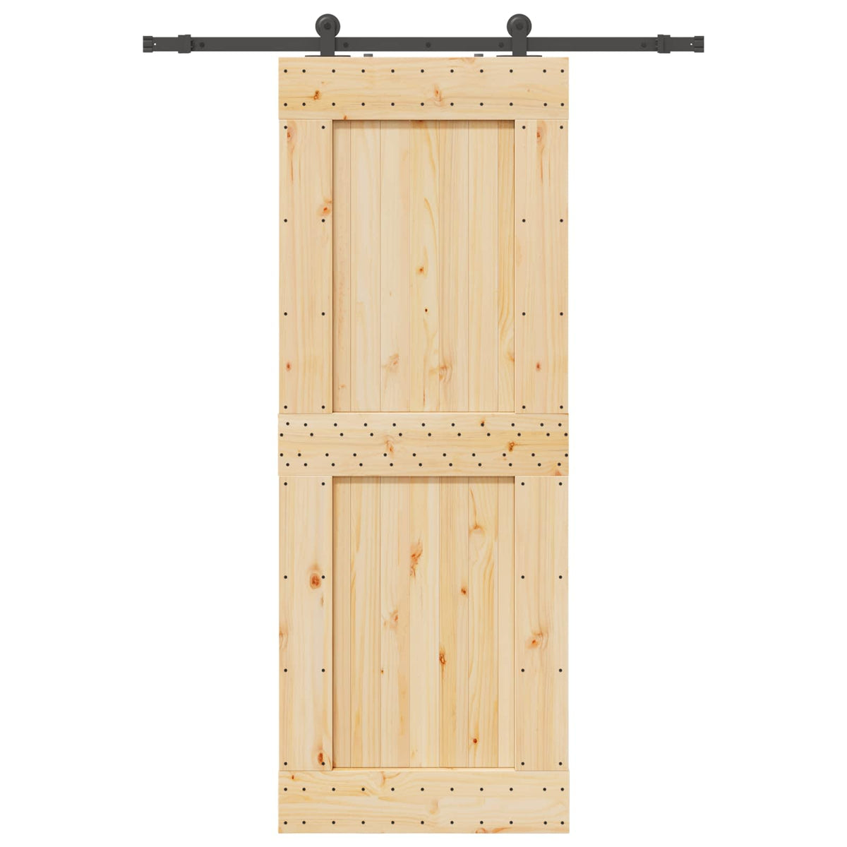 Skydedør NARVIK Naturfarvet og sort 85 x 210 cm (152,5 cm)