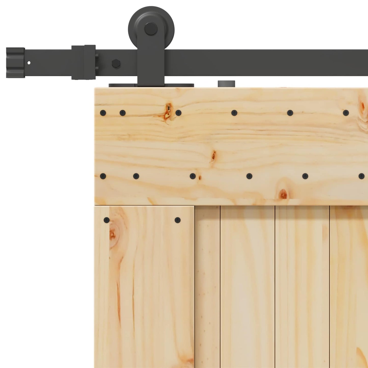 Skydedør NARVIK Naturfarvet og sort 70 x 210 cm (213,5 cm)