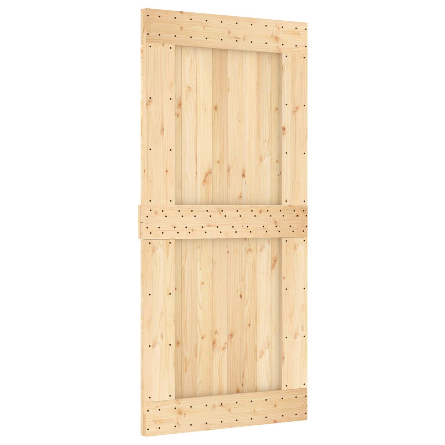 Skydedør NARVIK Naturfarvet og sort 95 x 210 cm (213,5 cm)