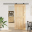 Skydedør NARVIK Naturfarvet og sort 100 x 210 cm (213,5 cm)