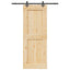 Skydedør NARVIK Naturfarvet og sort 85 x 210 cm (152,5 cm)