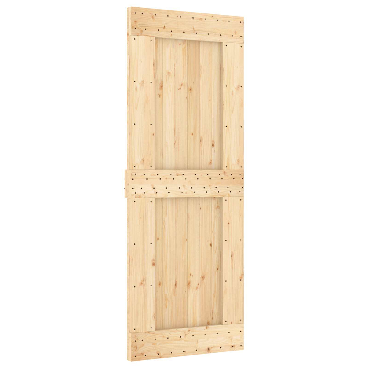 Skydedør NARVIK Naturfarvet og sort 80 x 210 cm (213,5 cm)