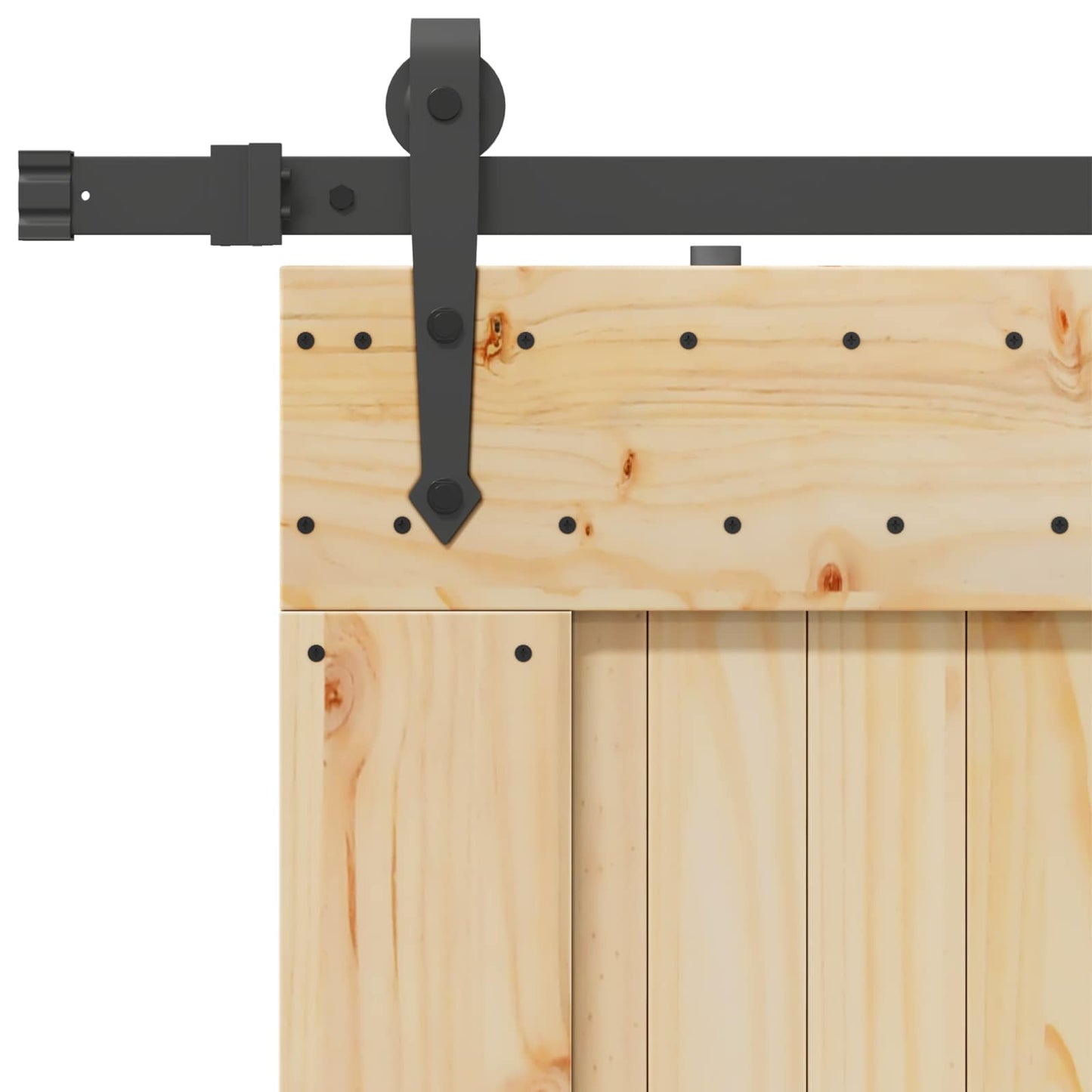Skydedør NARVIK Naturfarvet og sort 80 x 210 cm (213,5 cm)