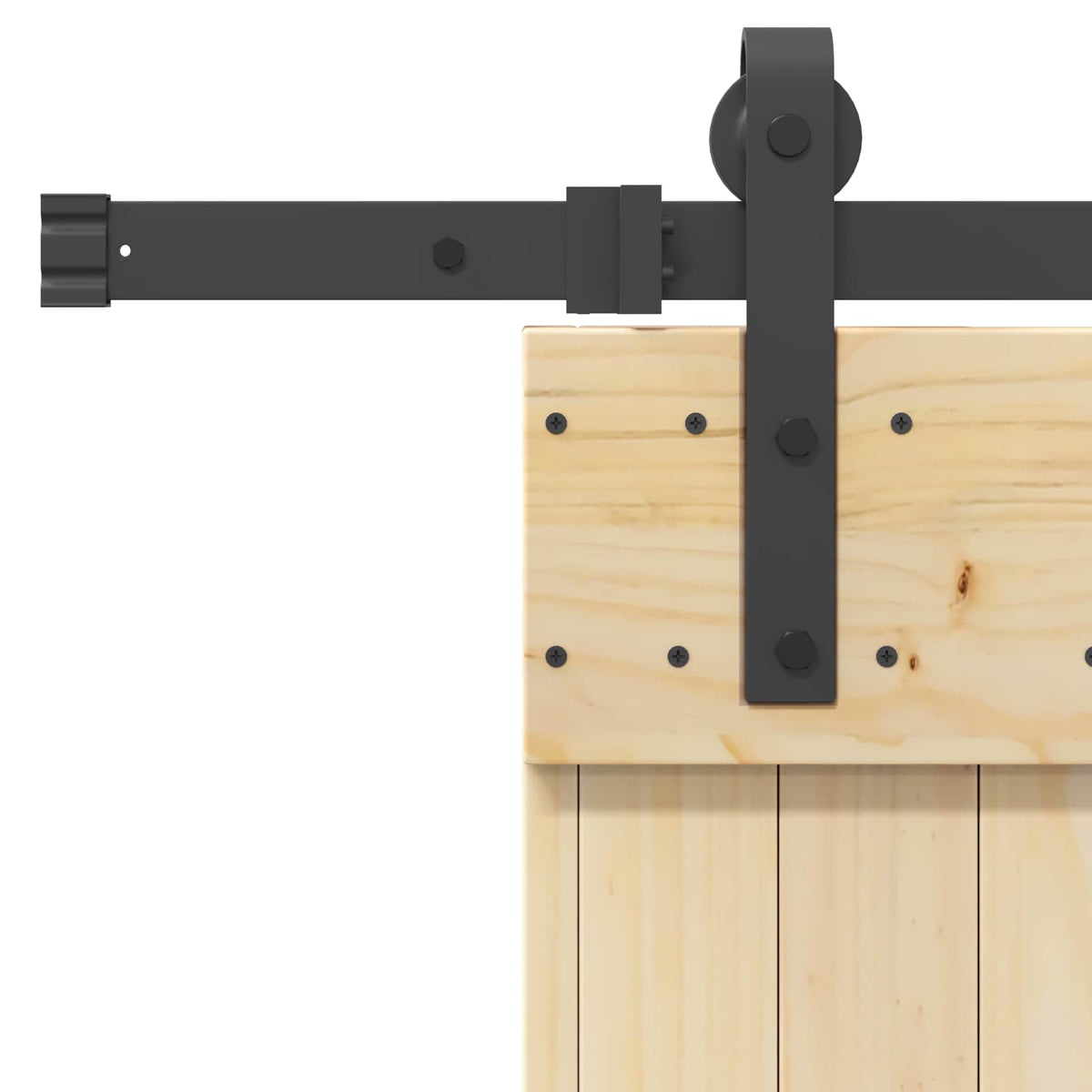 Skydedør NARVIK 70 x 210 cm (152,5 cm) Naturfarvet og sort