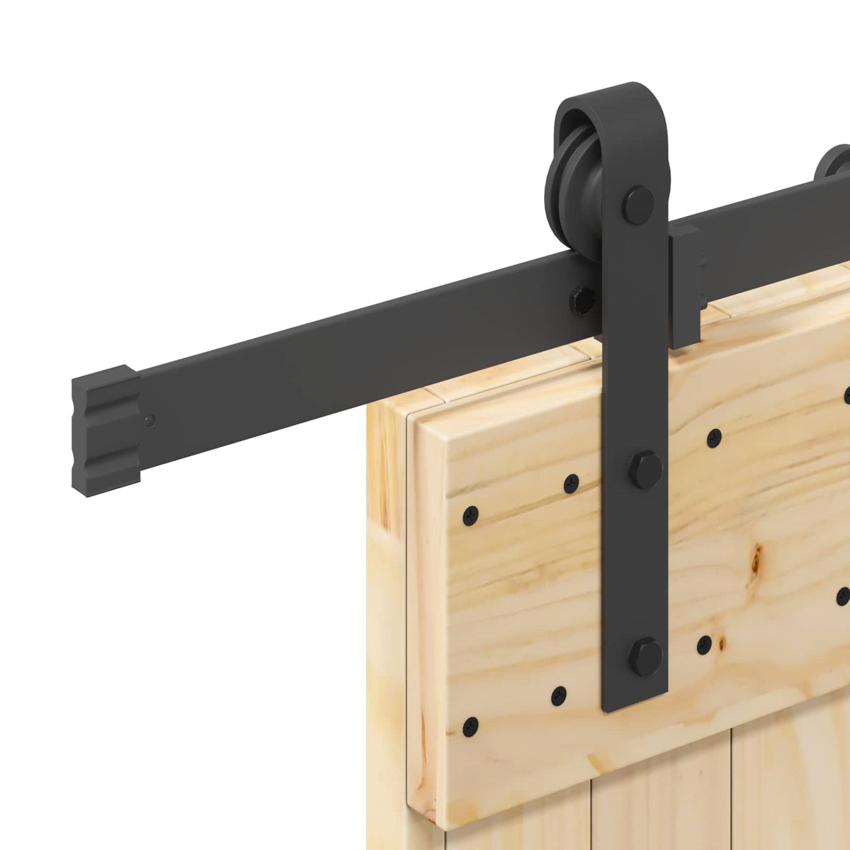 Skydedør NARVIK 100 x 210 cm (213,5 cm) Naturfarvet og sort