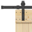 Skydedør NARVIK 100 x 210 cm (213,5 cm) Naturfarvet og sort