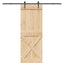 Skydedør NARVIK Naturfarvet og sort 85 x 210 cm (213,5 cm)