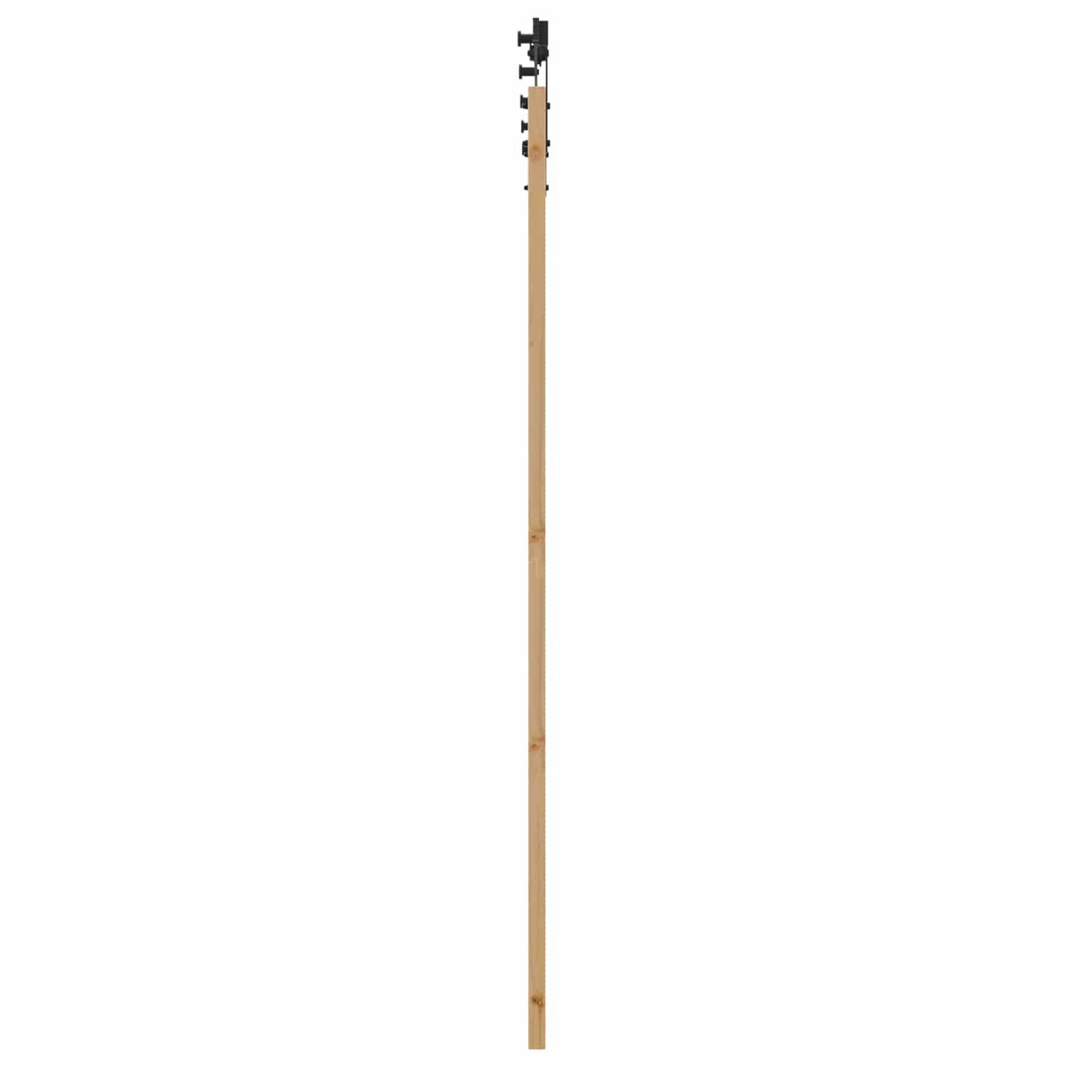 Skydedør 86 x 211 cm Massivt fyrretræ Naturfarvet og sort
