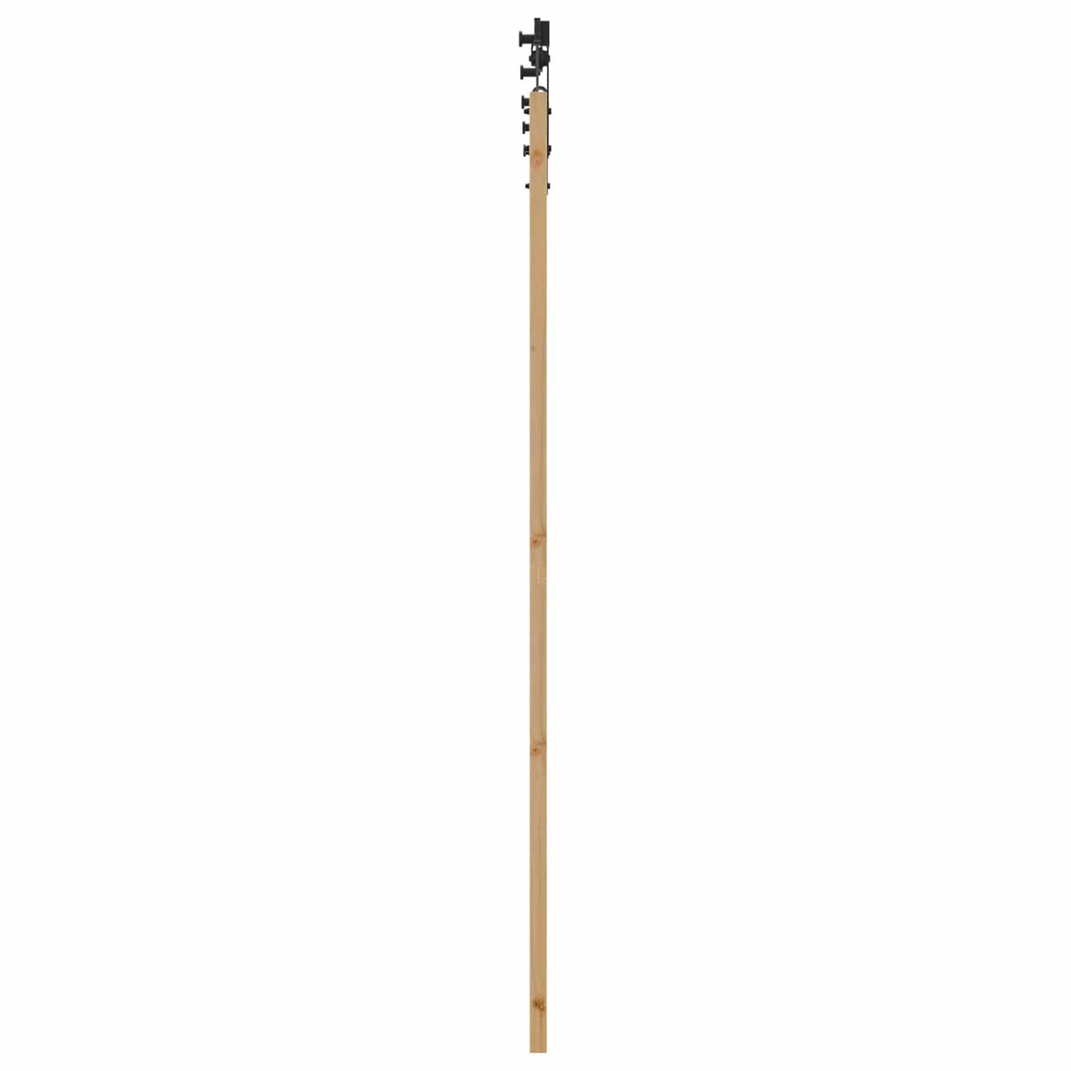Skydedør 86 x 211 cm Massivt fyrretræ Naturfarvet og sort