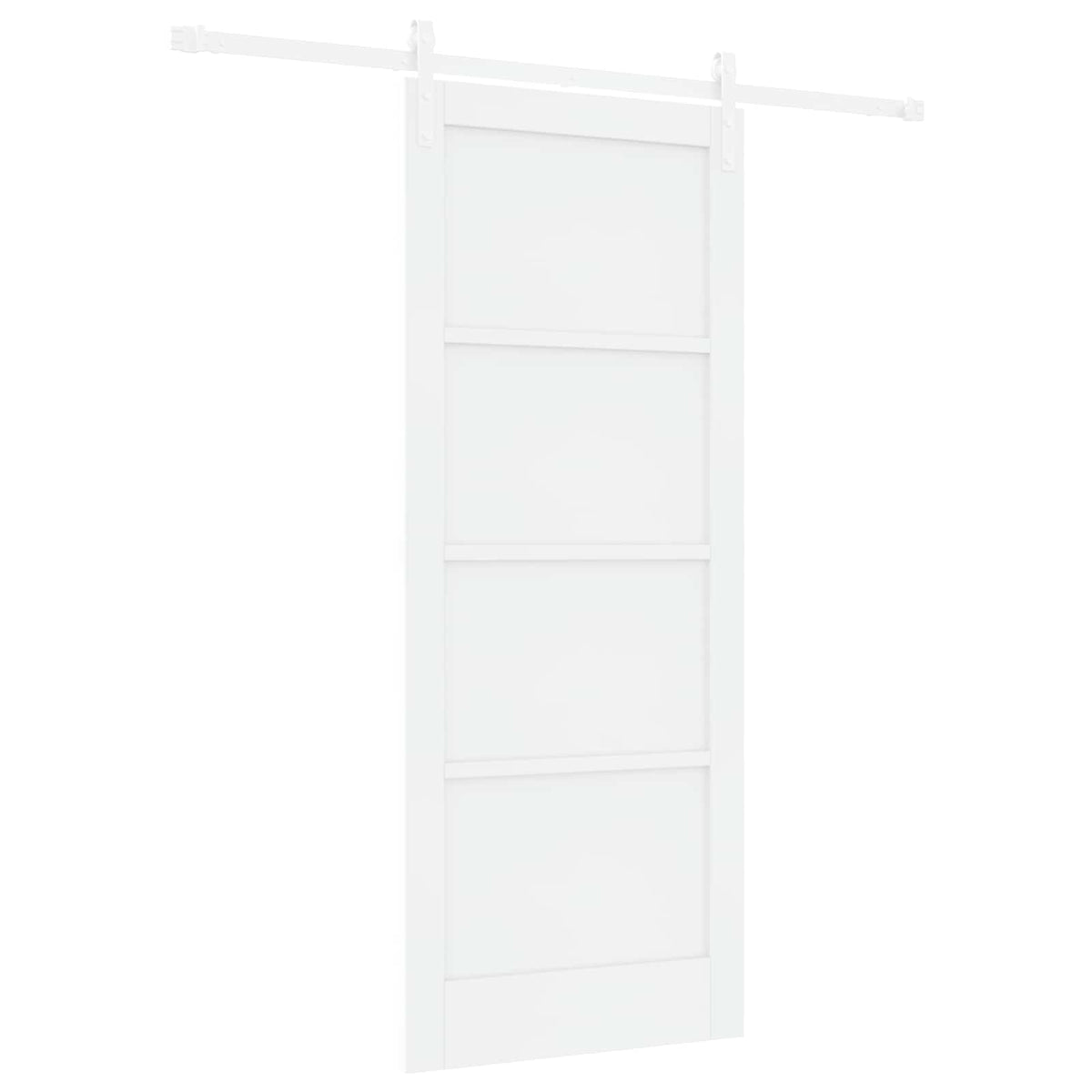 Skydedør 83 x 202 cm Massivt fyrretræ Hvid