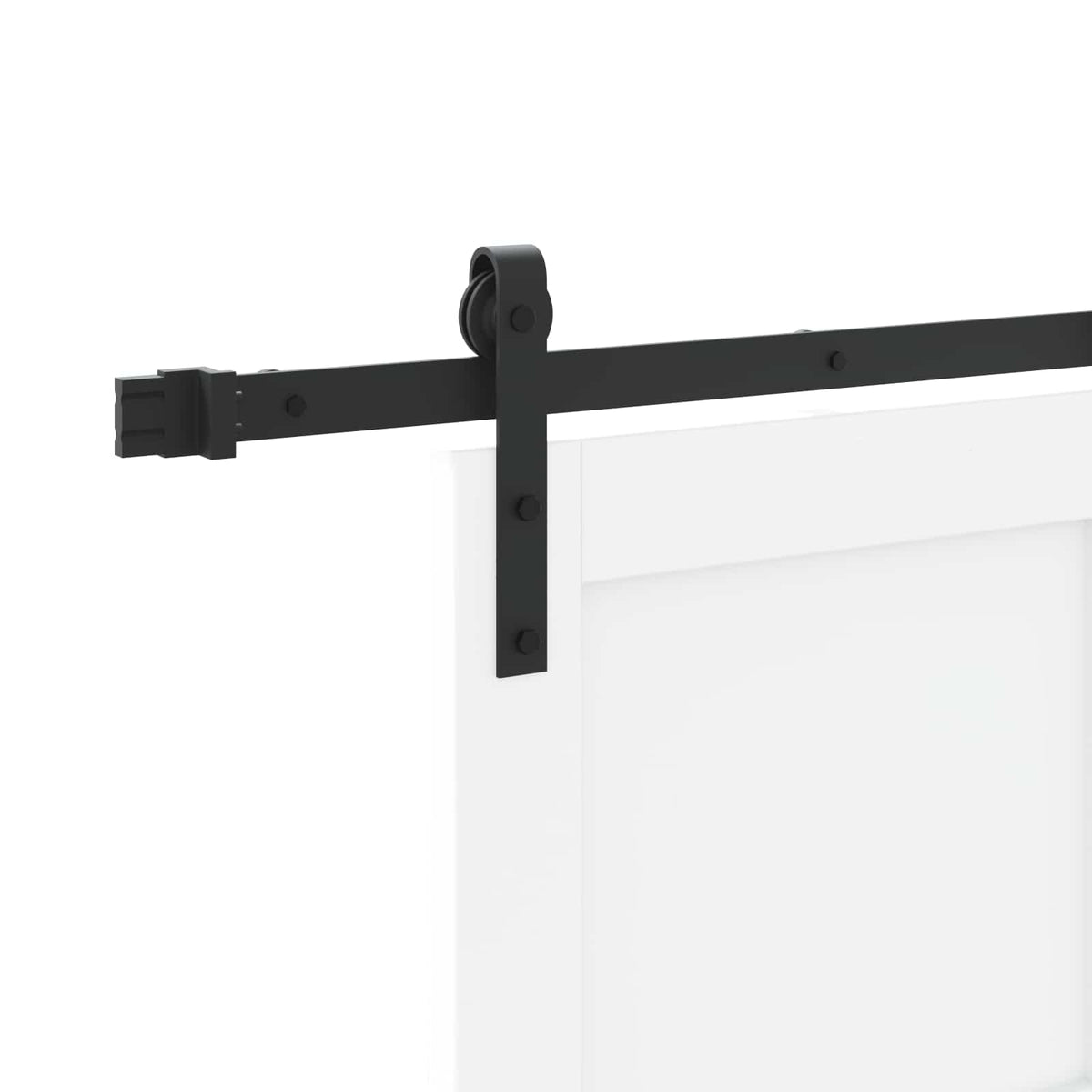 Skydedør 83 x 232 cm Massivt fyrretræ Hvid