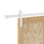 Skydedør 61 x 198,5 cm Massivt fyrretræ Natur og hvid